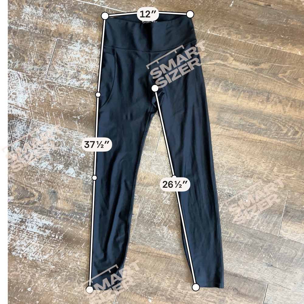 Under Armour Heat Gear Jet‎ Black High-Waist Leggings Size Medium Pocket - Picture 6 of 6